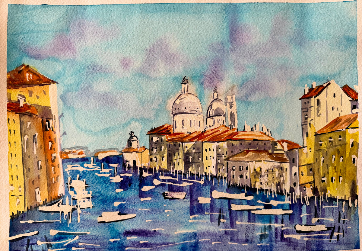 Custom Wedding Venue Watercolor Painting – Destination Architecture Art