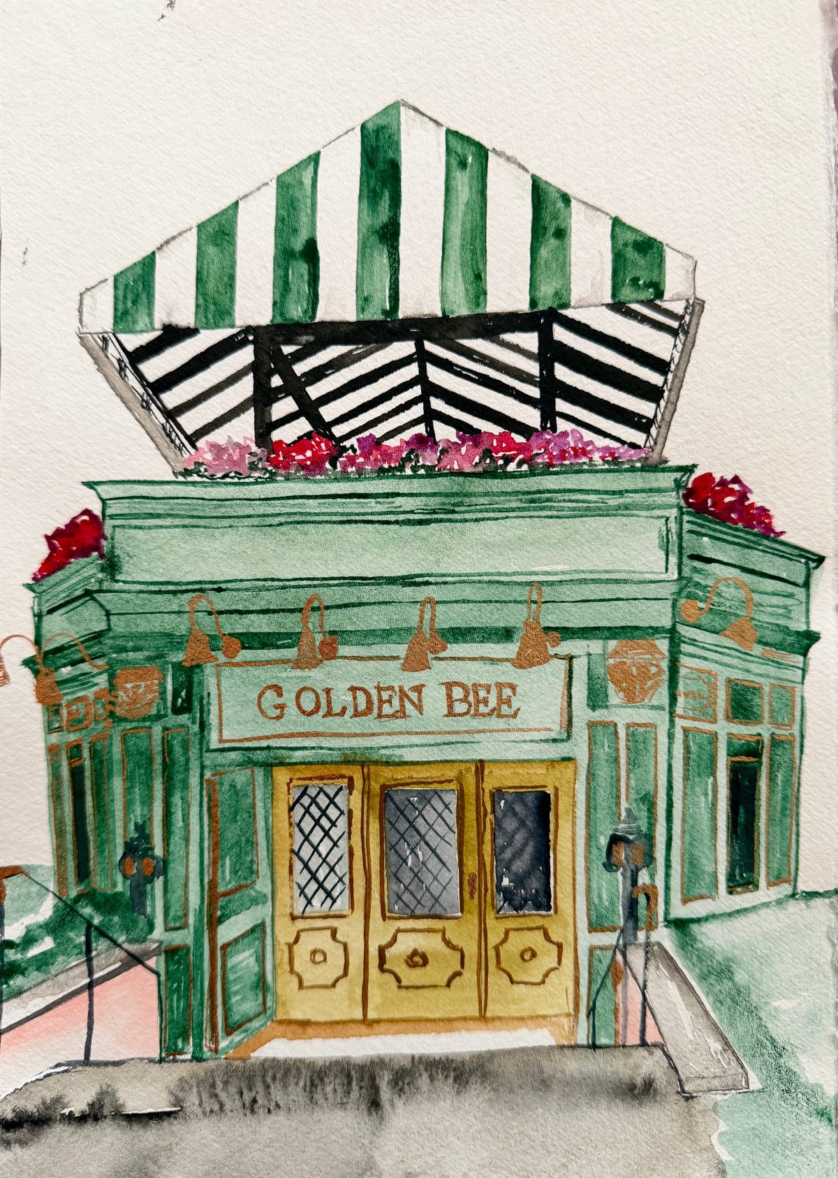 Custom Wedding Venue Watercolor Painting – Destination Architecture Art