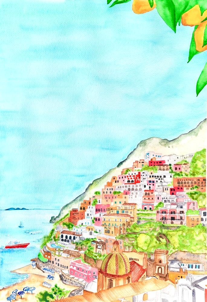 Custom Wedding Venue Watercolor Painting – Destination Architecture Art