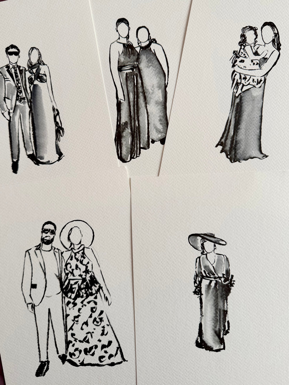 Bespoke Live-Style Guest Sketches – Studio Wedding Favors (Packages for 25 to 200 Guests)