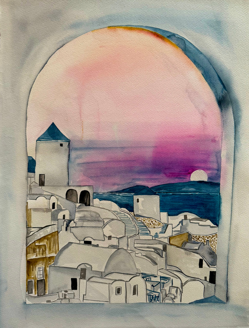 Custom Wedding Venue Watercolor Painting – Destination Architecture Art