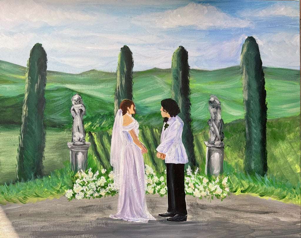 Custom Couple Wedding Painting – Fine Art Canvas Artwork