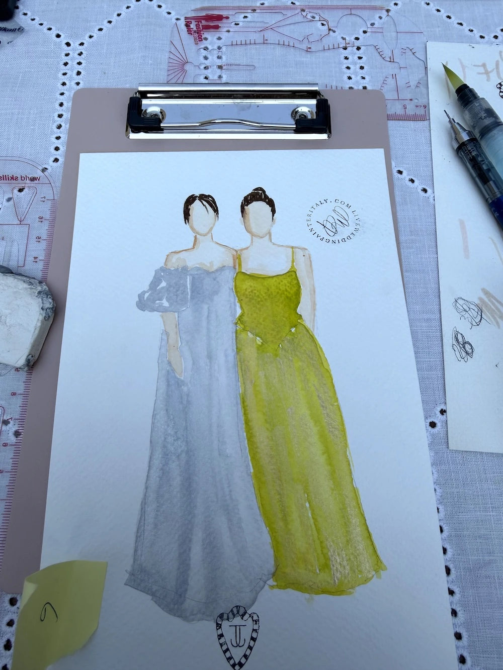 Bespoke Live-Style Guest Sketches – Studio Wedding Favors (Packages for 25 to 200 Guests)