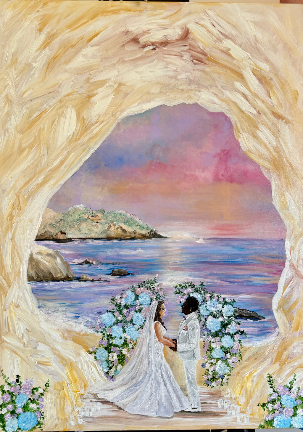 Custom Couple Wedding Painting – Fine Art Canvas Artwork