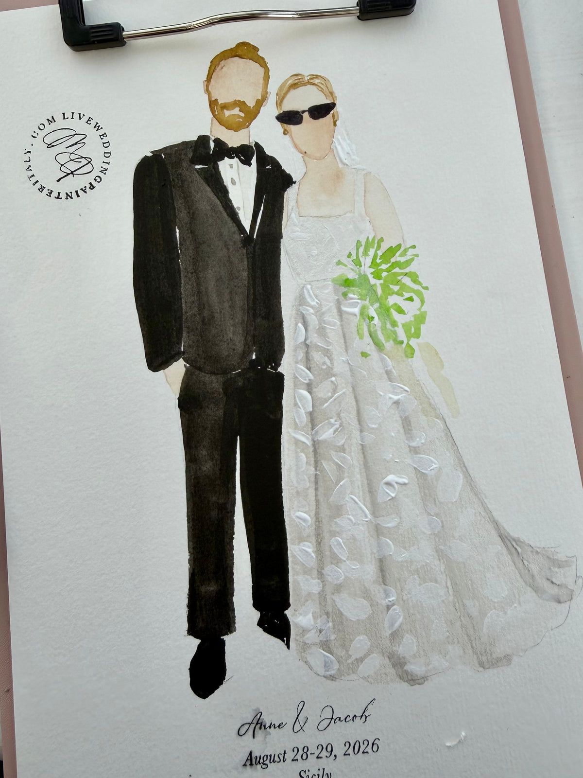 Bespoke Live-Style Guest Sketches – Studio Wedding Favors (Packages for 25 to 200 Guests)