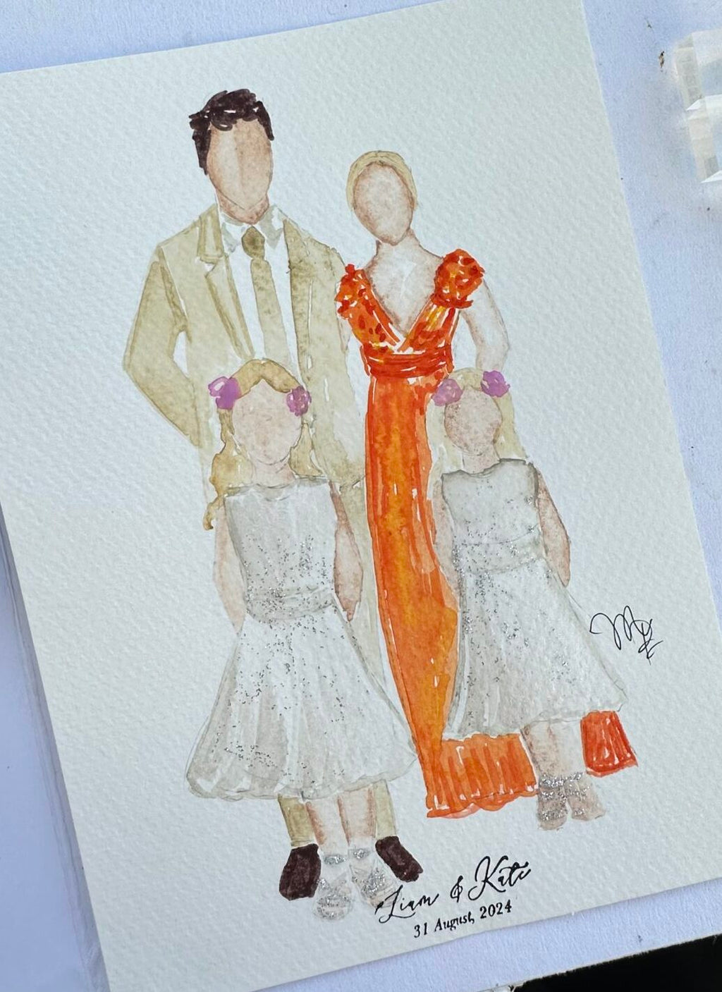 Bespoke Live-Style Guest Sketches – Studio Wedding Favors (Packages for 25 to 200 Guests)
