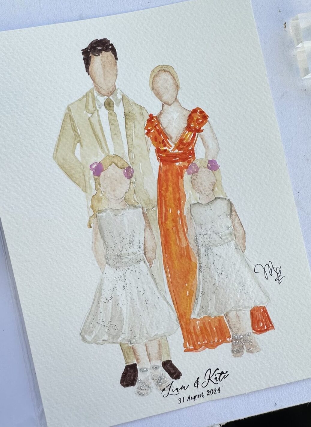 Bespoke Live-Style Guest Sketches – Studio Wedding Favors (Packages for 25 to 200 Guests)