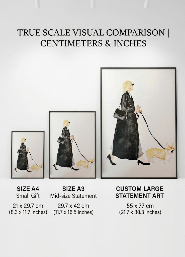 Custom Hand-Drawn Fashion Sketch – Individual & Family Portrait