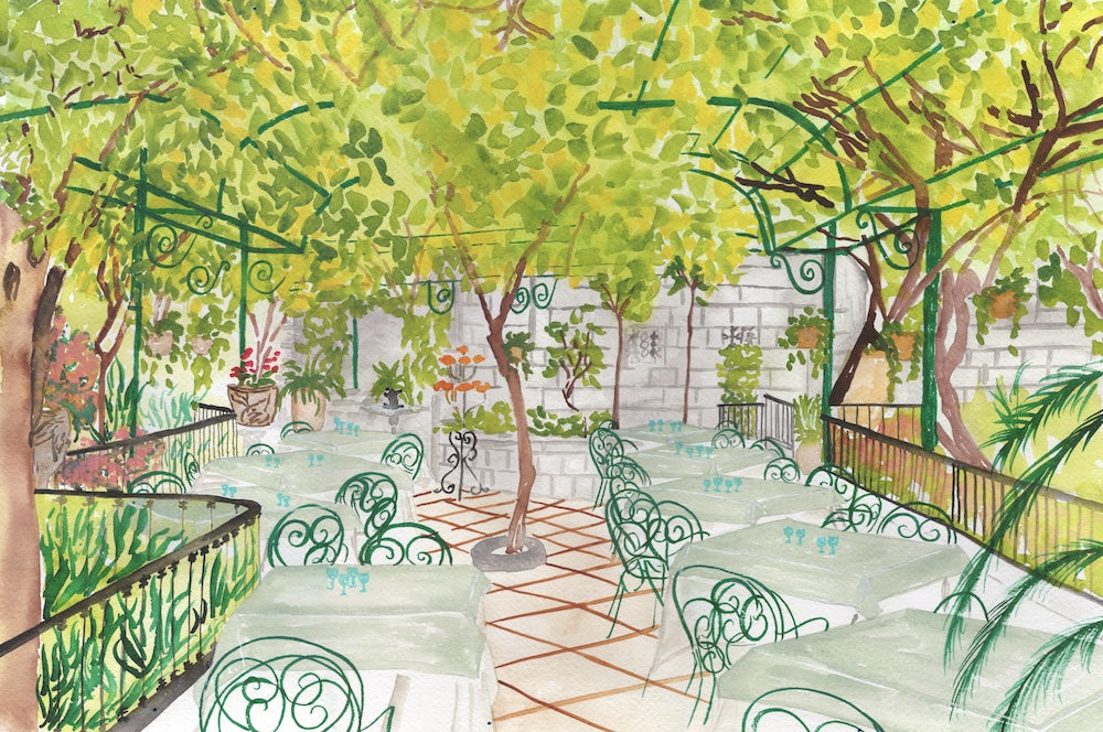 Custom Wedding Venue Watercolor Painting – Destination Architecture Art
