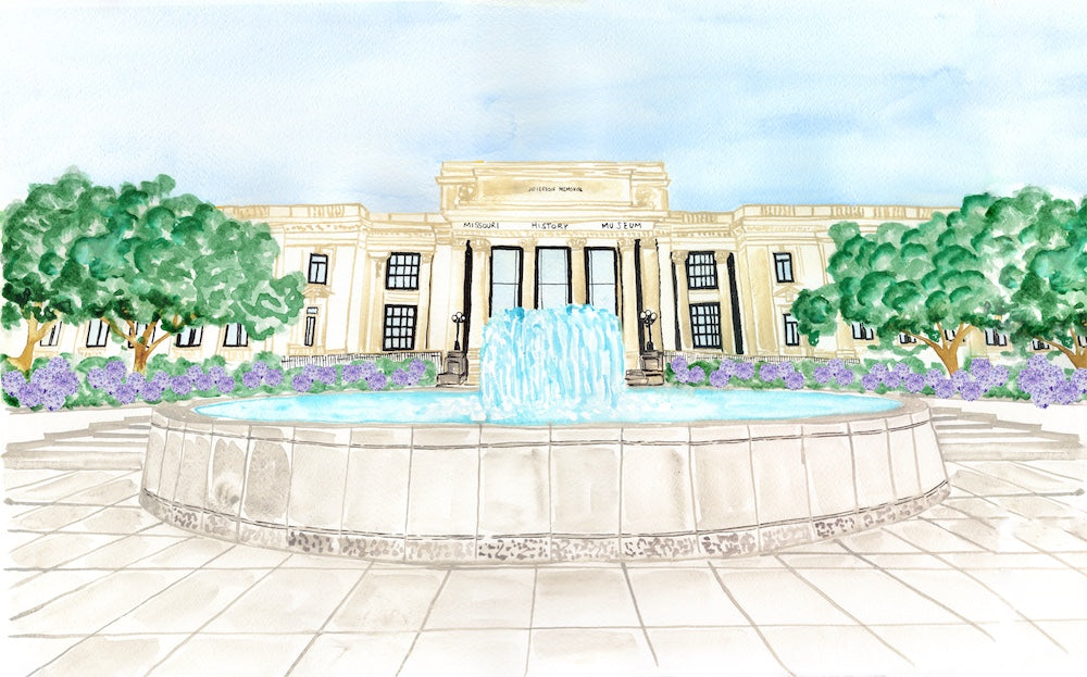Custom Wedding Venue Watercolor Painting – Destination Architecture Art