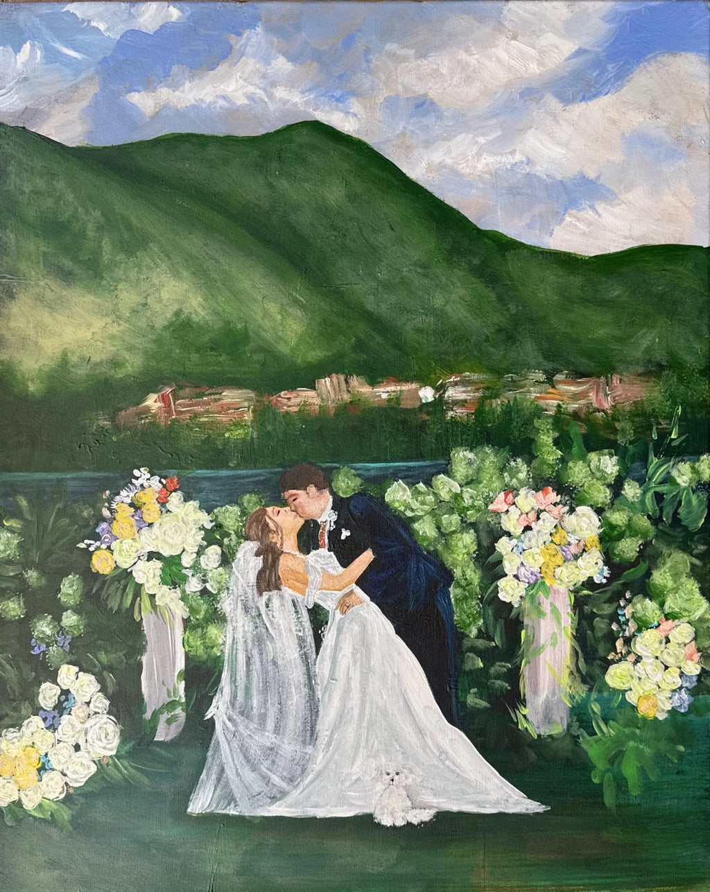 Custom Couple Wedding Painting – Fine Art Canvas Artwork